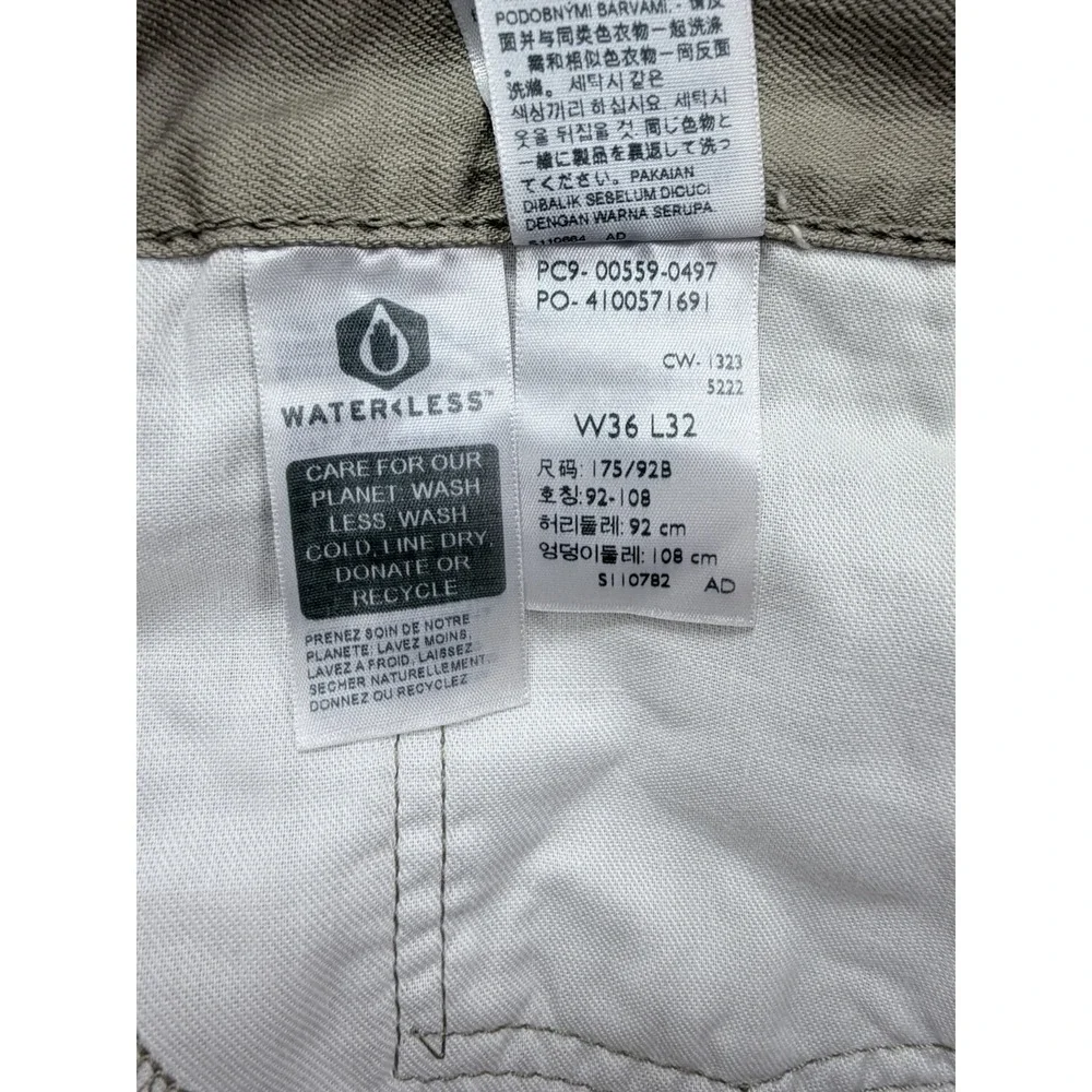 Levi's 559 Men's Relaxed Straight Fit Twill Jeans 36X32 Khaki Brown 100% Cotton